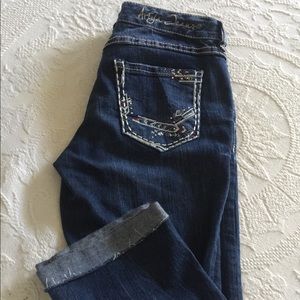 Ariya Jeans Stretch Blue Jean Capris